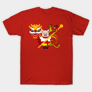 Happy Chinese New Year! The Lion, The Pig and The Dragon T-Shirt